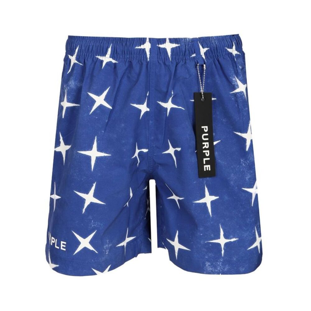 Purple Men All Over Stars Short